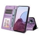 thumbnail image 2 of Funda tipo cartera FOXDOCK para OPPO Reno 7 Lite , diseño girasol en relieve, cuero PU, cierre magnético, soporte y tarjetero, 2 of 5