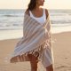 thumbnail image 2 of REGALWOVEN 1 Paquete Toalla de Playa Turca a Rayas con Flecos, Secado Rápido, Libre de Arena, Funcional Como Toalla de Playa, Toalla de Baño, Esterilla de Yoga Marrón 71" x 35", 2 of 7
