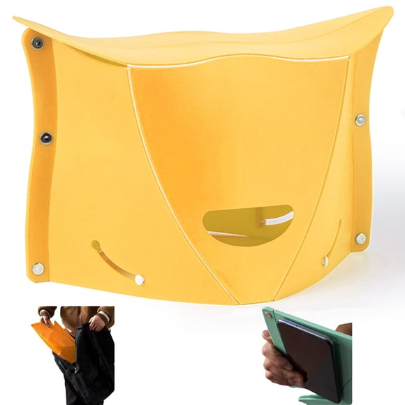 Banco Plegable Portátil Para Exteriores Amarillo Para Camping Y Senderismo