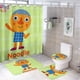 thumbnail image 1 of Juego de Cortina de Baño y Alfombras Desmarcar Fideo y Amigos 4 Piezas, 1 of 6