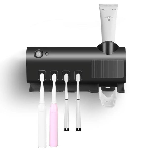 Upgrade Your Oral Care with Our Stylish 1pc Smart Toothbrush Sanitizer and Holder with Automatic Toothpaste Squeezer - Keep Your Toothbrush Clean and Sanitized with UV Light Technology - Perfect for H