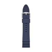 Correa De Reloj Intercambiable De Silicona Azul Marino De 22 Mm Para Hombre, De Fossil