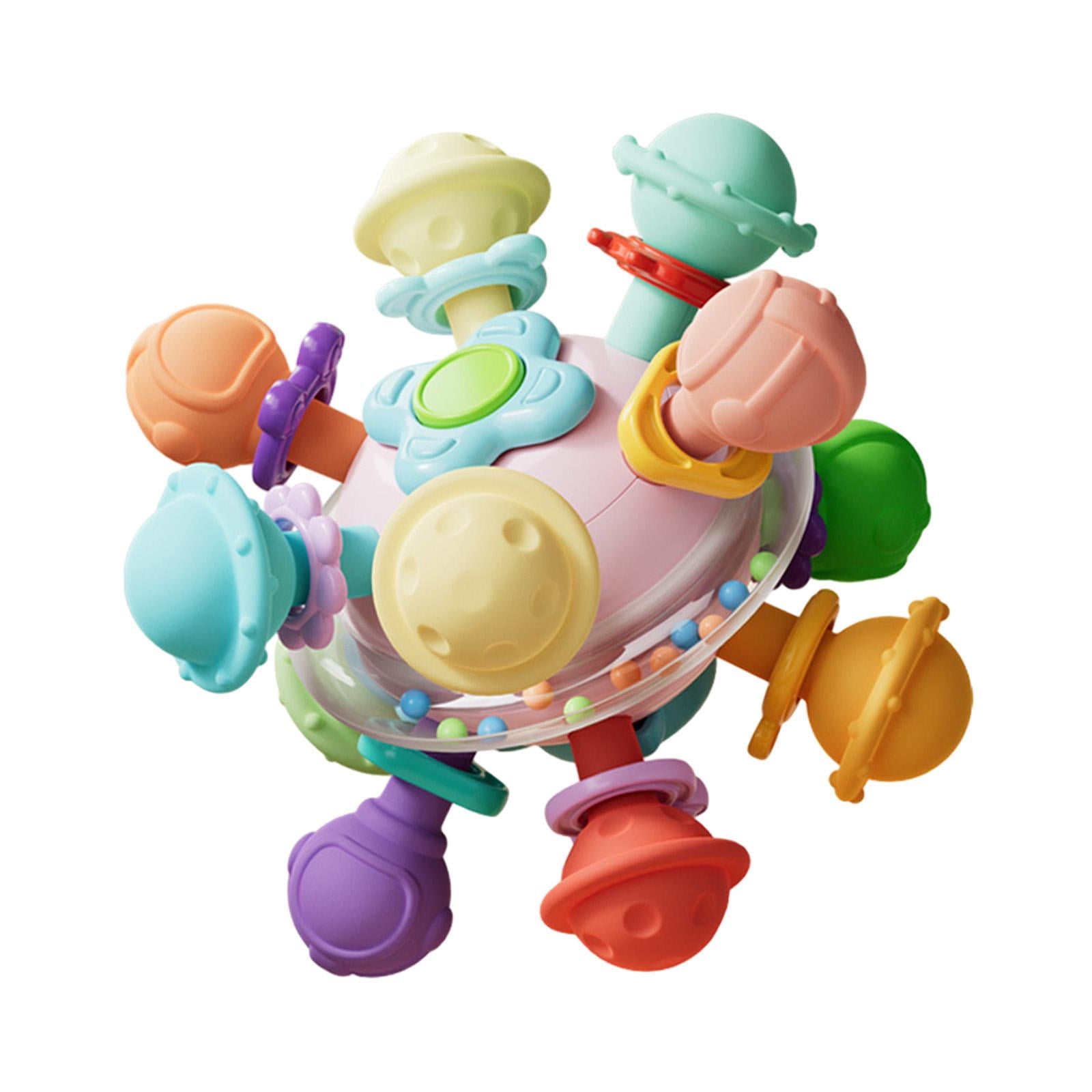 Magideal - Mordedor Para Bebé, Juguetes Sensoriales Montessori Para Niñas De 1 Año, Niños Pequeños, Color Rosa