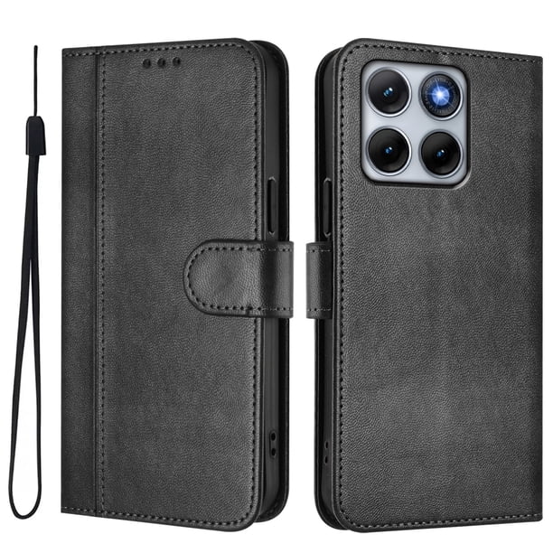 Funda Cartera para Motorola Moto Edge 70 Fusion Protección 360° con Ranuras para Tarjetas y Soporte Negro