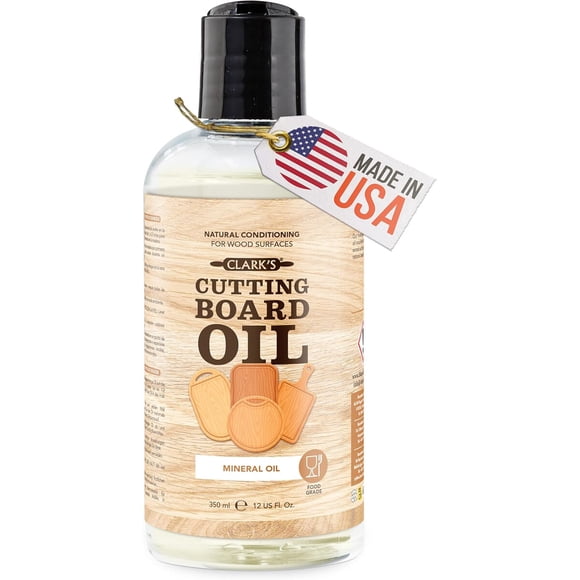 CLARKS Mineral Oil 12 oz Food Grade Conditioner for Wood Cutting Boards