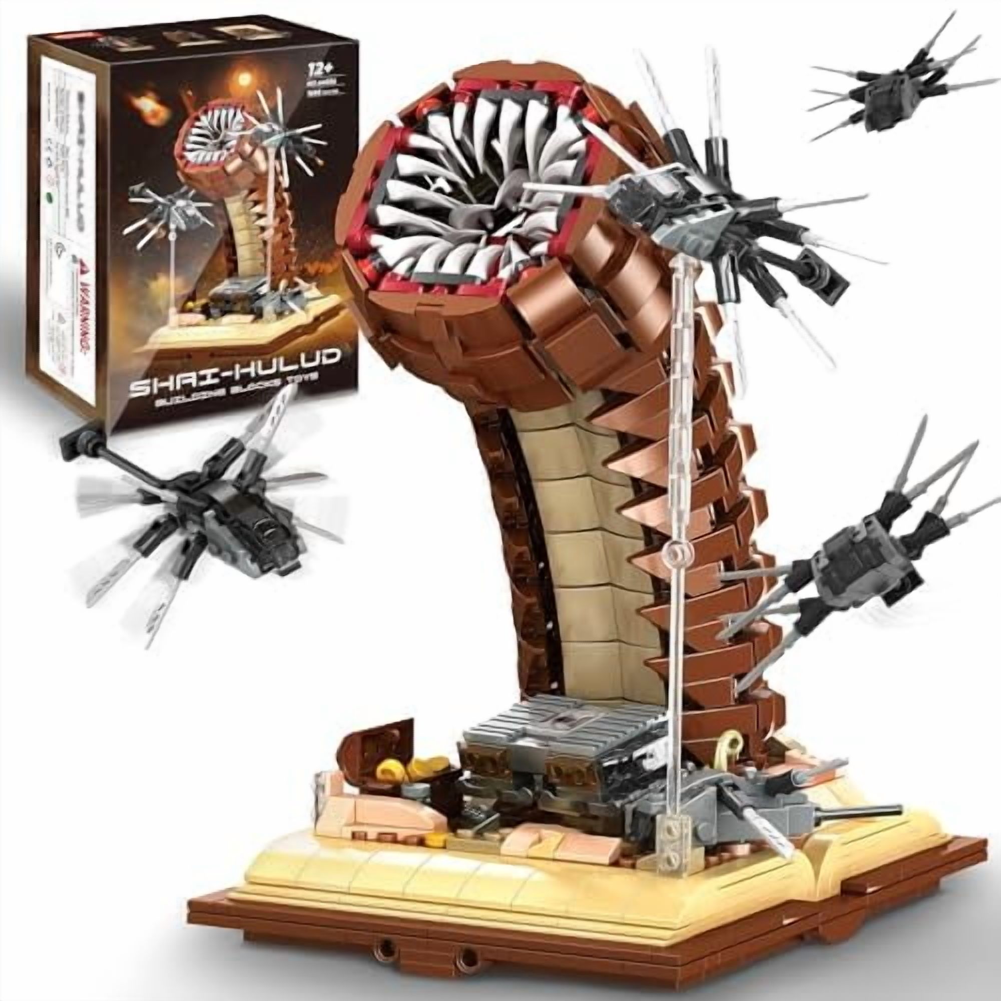 Juego De Bloques De Construcción Buicrahub Sandworm Con Ornithopter 1688 Piezas