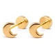 thumbnail image 1 of Aros Abridores Luna 5x3mm Oro 14k Bebé Niña Juvenil Dorado, 1 of 4