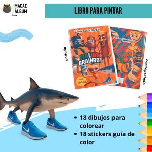 Macae - Libro Para Pintar Italian Brainrot Con Stickers