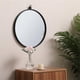 thumbnail image 5 of Espejo de Pared Redondo Rowan 46 cm Negro Elegant Decor, 5 of 7