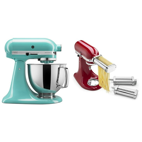 Batidora de pie KitchenAid Artisan Series, 5 cuartos de galón, Aqua Sky KSM150PS