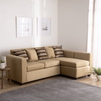 Muebles Mpr - Seccional Jazmin 3.1 Chenille Tabaco