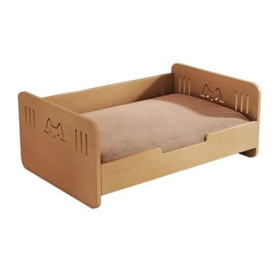 Cama Para Mascotas Madera Con Colchón 40X60Cm By Lubabycas
