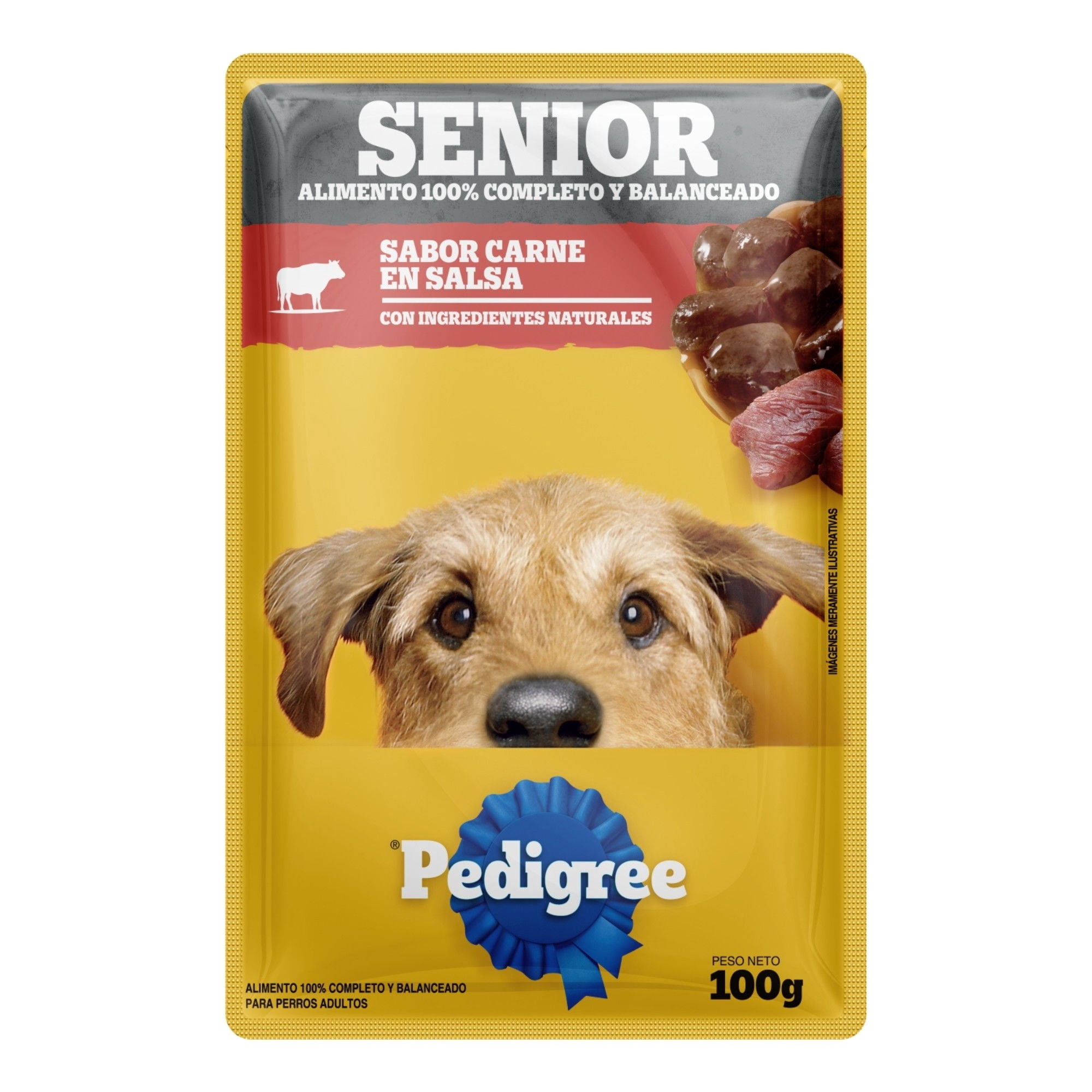 Alimento Húmedo Perro Senior Sabor Carne Pouch 100 g Pedigree