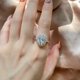 thumbnail image 4 of Anillos de Compromiso Ovalados de 4.5 Quilates para Mujer Anillo de Plata Esterlina 925 Piedra Amarilla/rosa CZ Hielo Triturado Anillo de Promesa para Ella Esposa Novia Mamá Talla 5-9, 4 of 6