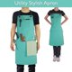 thumbnail image 2 of Delantal Stenffy Juego de 5 unidades azul hielo de lona para cocina, 2 of 6