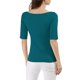 thumbnail image 3 of INSPIRE CHIC Camisetas de Mujer para Regreso a Clases con Cuello de Barco, Mangas Medias, Ajustadas, para Capas, Camiseta Suave Talla S Azul Verde, 3 of 8