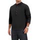 thumbnail image 4 of INSPIRE CHIC Camiseta Henley de Algodón para Hombre de Manga Larga con Botones, Camisetas Básicas L Negras, 4 of 6