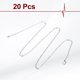 thumbnail image 3 of Uxcell 20 paquete de cadenas de collar de 17.7 pulgadas a granel 2.5mm cadenas de cable plateadas con cierres de langosta para hacer joyas, 3 of 7