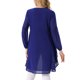 thumbnail image 3 of INSPIRE CHIC Blusas asimétricas de gasa casuales elegantes para mujer con mangas largas de linterna y cuello redondo, talla XL, azul profundo, 3 of 6