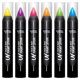thumbnail image 1 of Barras de pintura UV para rostro y cuerpo, salpicaduras y derrames, 6 colores, 1 of 7