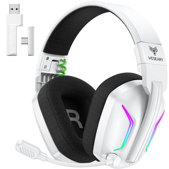 Auriculares Gamer Inalámbricos WESEARY con Micrófono y Baja Latencia de 20ms