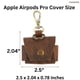 thumbnail image 5 of Funda para AirPods CestAntiQ de Cuero Genuino con Llavero Marrón, 5 of 9