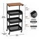 thumbnail image 2 of Carrito Auxiliar De Cocina 4 Niveles Con Repisa De Madera y ruedas 104x30x43 cm, 2 of 4