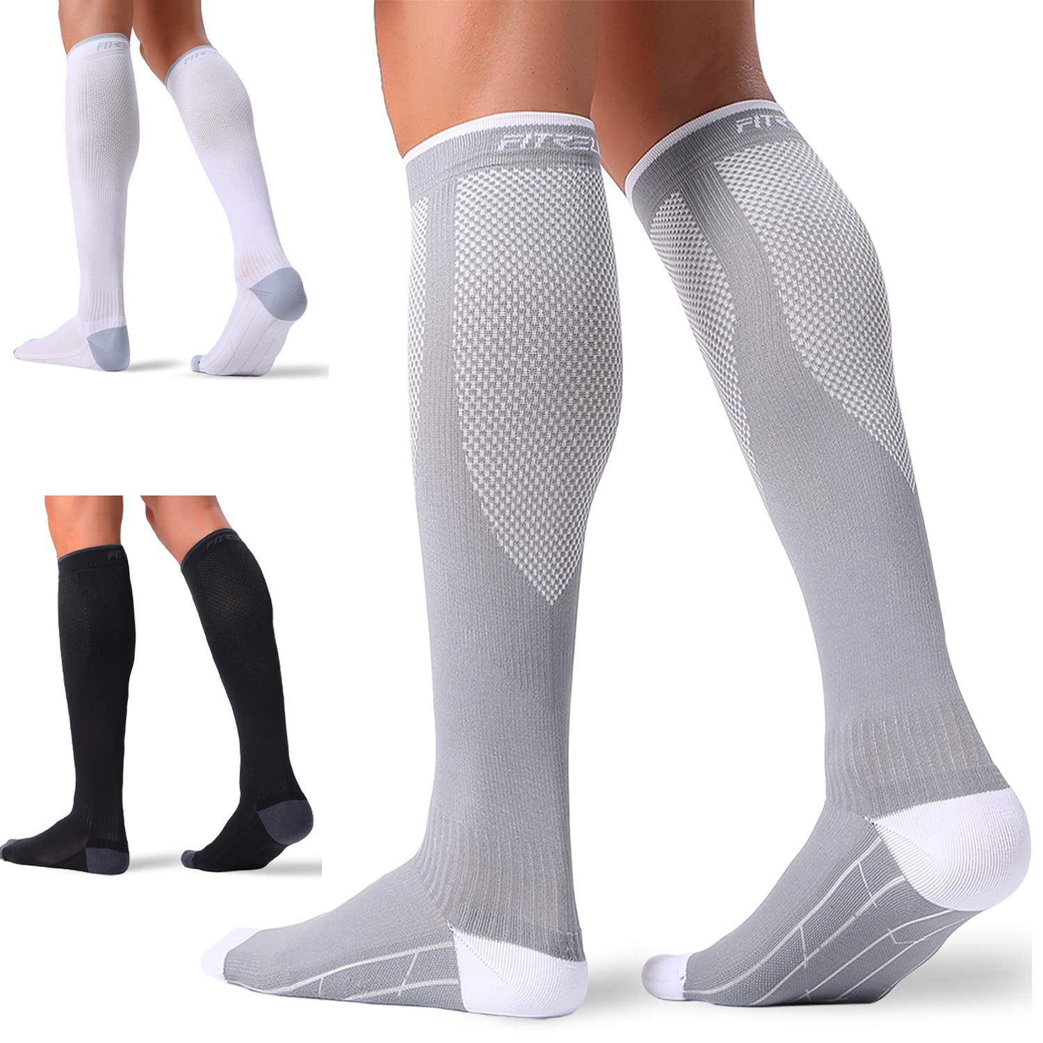 Calcetines De Compresión Fitrell Para Mujeres Y Hombres De 20-30 Mmhg