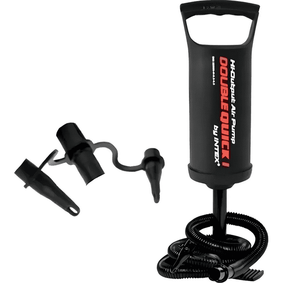 Bomba de aire manual Double Quick Medium - Intex 68614, color negro