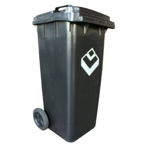 Lorenzini - Contenedor Basurero 120 Lts Negro Con Tapa/Rueda