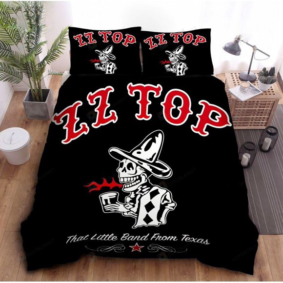 Zz Top-Bedding Gift 3-Piece Bedding Set (1 Duvet Cover + 2 Pillow Shams)