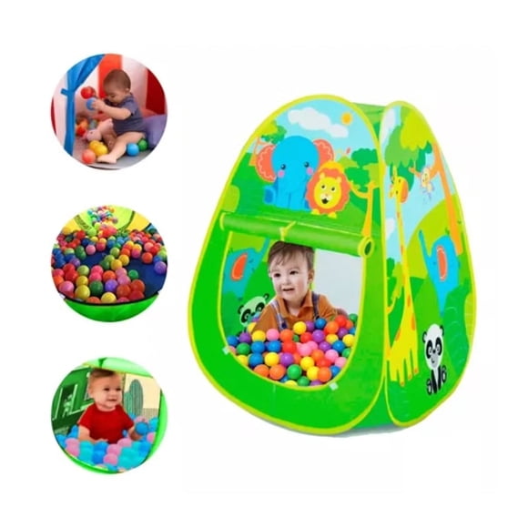 Carpa Infantil Piscina Con 100 Pelotas Animalitos Juego Niño