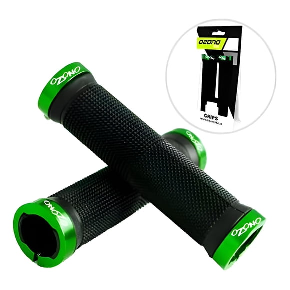 Puños Ozono Bicicleta Doble Lock Grip Manillar Mtb negro