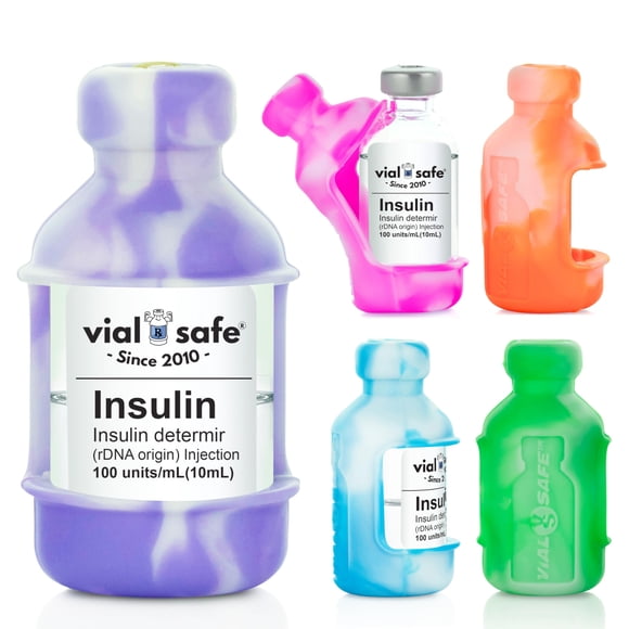 Protector de Viales de Insulina Vial Safe – Pack de 5 con diseño Tie‑Dye