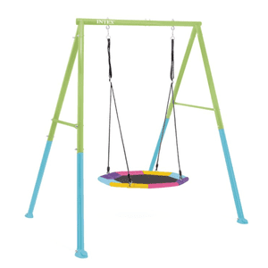 Set Columpio Nido Octogonal Intex Saucer Swing Set Verde Azul