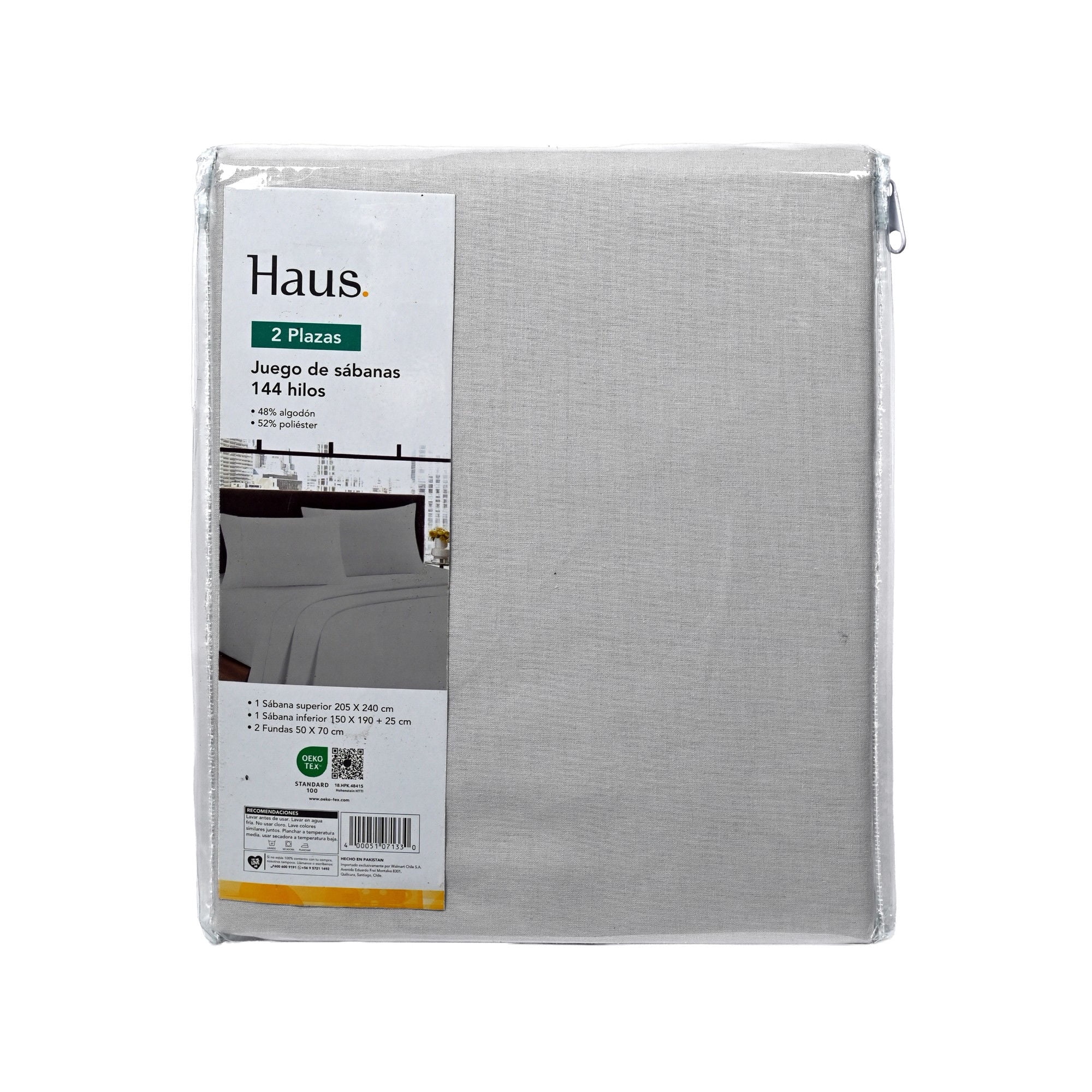 Haus - Juego De Sábanas 2 Plazas 144 Hilos Poliester