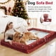 thumbnail image 3 of Cama ortopédica para perros NANUYA, lavable con funda impermeable, color rojo, 3 of 7