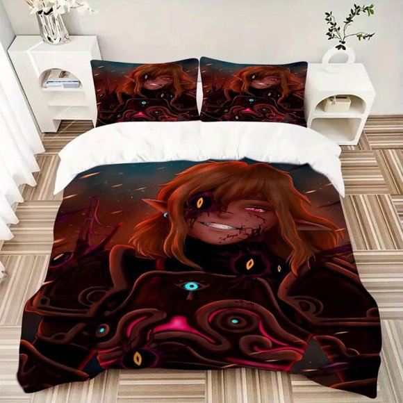 Eye of Chaos Quilt Cover Set (1 Quilt Cover + 2 Pillowcases Without Pillow Core) High-Definition Printing for Home and Dormitory.W031