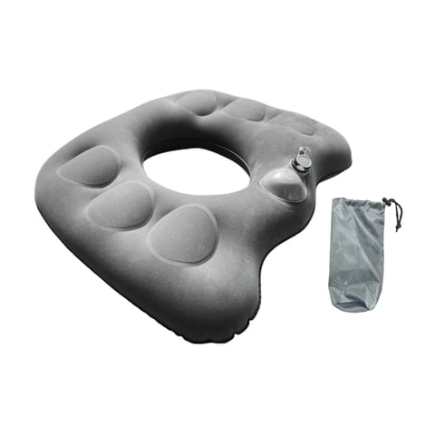 Magideal - Almohada De Rosquilla Inflable, Cojín De Asiento, Suave, Transpirable Para Cojón, Cojín De Donas Portátiles, Cojín De Hemorroides Para El Hogar De La Gris