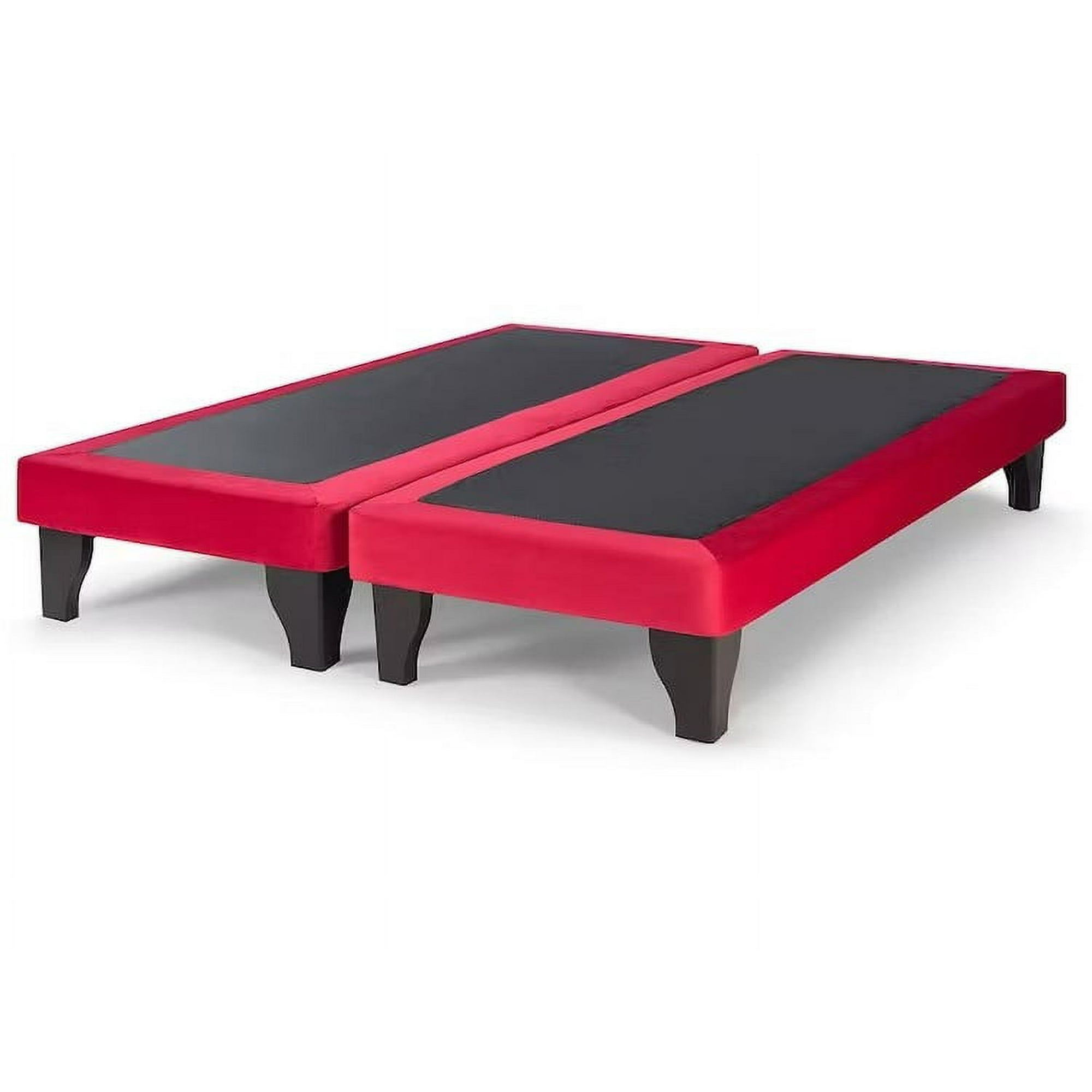 Dec-hogar - Base De Cama Europea King Felpa Rojo