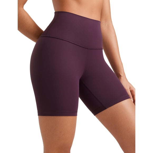 Shorts CRZ YOGA Butterluxe Cintura Alta 15 cm Púrpura Profundo M
