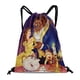 thumbnail image 1 of Bella La Bella y la Bestia Mochila de Cuerdas para Deportes y Gimnasio, Bolsa de Cuerdas Resistente al Agua, Bolsa Cinch, 30×40cm, 1 of 6