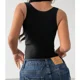thumbnail image 4 of Camiseta Mujer Elasticada Sin Manga Acanalada Algodón Musculosa 7612, 4 of 4