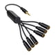 thumbnail image 4 of Cable De Extensión De Audio De 3 5 Mm Negro Cable Trs A De 3 5 Mm Para Auriculares 6 Vías 3 5 Mm, 4 of 5