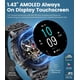 thumbnail image 2 of Reloj inteligente para hombre, pantalla AMOLED de 1,43", resistente al agua hasta 5 ATM, con llamadas, más de 100 modos deportivos, batería de 45 días, monitor de ritmo cardíaco y sueño, rastreador de, 2 of 7