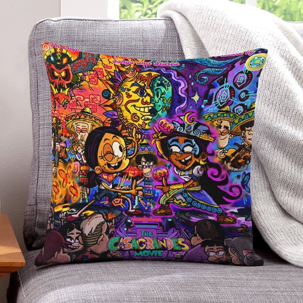 Los Casagrandes: La Película Fundas de almohada de terciopelo con tema, regalos de funda de almohada, decoración para el hogar, cojín de lanzar, regalo de cumpleaños para fans y parejas.40*40cm.