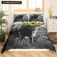 thumbnail image 1 of Highland Cow Duvet Cover Set Twin Size Cattle Flower Bedding Set Yellow Sunflower Western Funny Animal Cow Polyester Quilt Cover Bed Sheets, 1 of 5