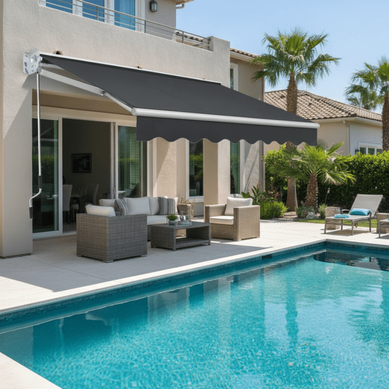 Igpro - Toldo 4×2.5mt Con Brazo Retractil Negro