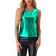 thumbnail image 1 of INSPIRE CHIC Top de Tirantes Metálico para Mujer Fiesta de Club de Halloween Brillante y Reluciente Cami Holográfico XS Verde Oscuro, 1 of 6