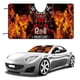 thumbnail image 1 of El Club del Fuego Infernal Parasol para Parabrisas Delantero Protector Plegable, Visera Solar para Auto Bloquea Rayos UV Mantiene tu Vehículo Fresco 130cm*70cm, 1 of 6